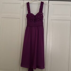 BoUBoU Cranberry Ruched Sweetheart Dress